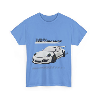 Performance intemporelle, Porsche, T-shirt unisexe en coton épais, T-shirt pour passionné d'automobile, Cadeau automobile, Vêtements de sport automobile, Tenue décontractée, T-shirt unisexe