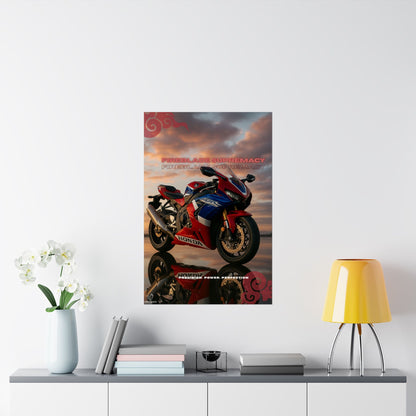 Affiche verticale mate Honda Fireblade Supremacy – Art moto pour passionnés