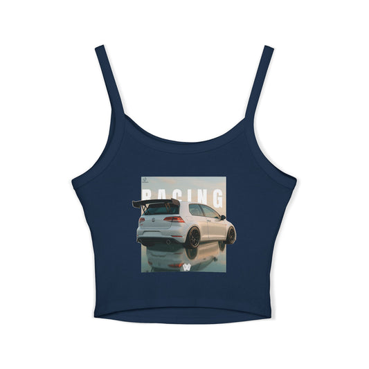 Women's Tank Top - GTI Racing Spaghetti Top with Cool Backprint