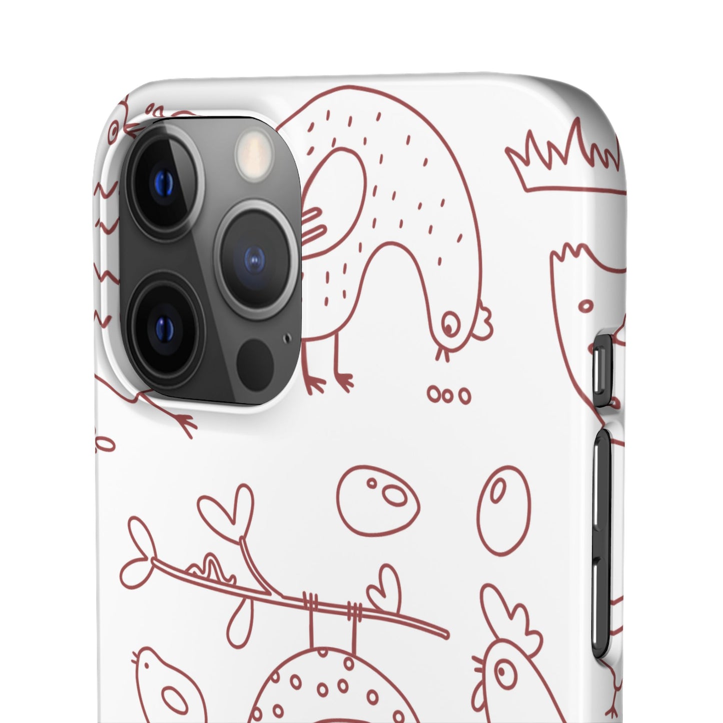 Whimsical Farmhouse Snap Cases, Cute Animal Phone Case, Chicken Design, Funny Gift for Bird Lovers, Quirky Art Mobile Cover