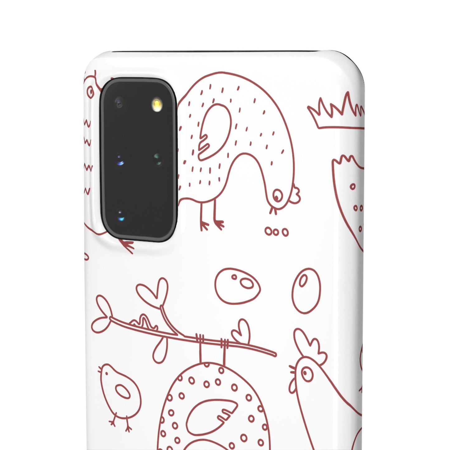 Whimsical Farmhouse Snap Cases, Cute Animal Phone Case, Chicken Design, Funny Gift for Bird Lovers, Quirky Art Mobile Cover