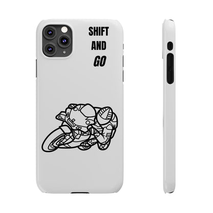 Motorcycle Slim Phone Cases - Shift and Go, Biker Gift, Moto Lover Accessory, Phone Protection, Unique Motorcycle Design