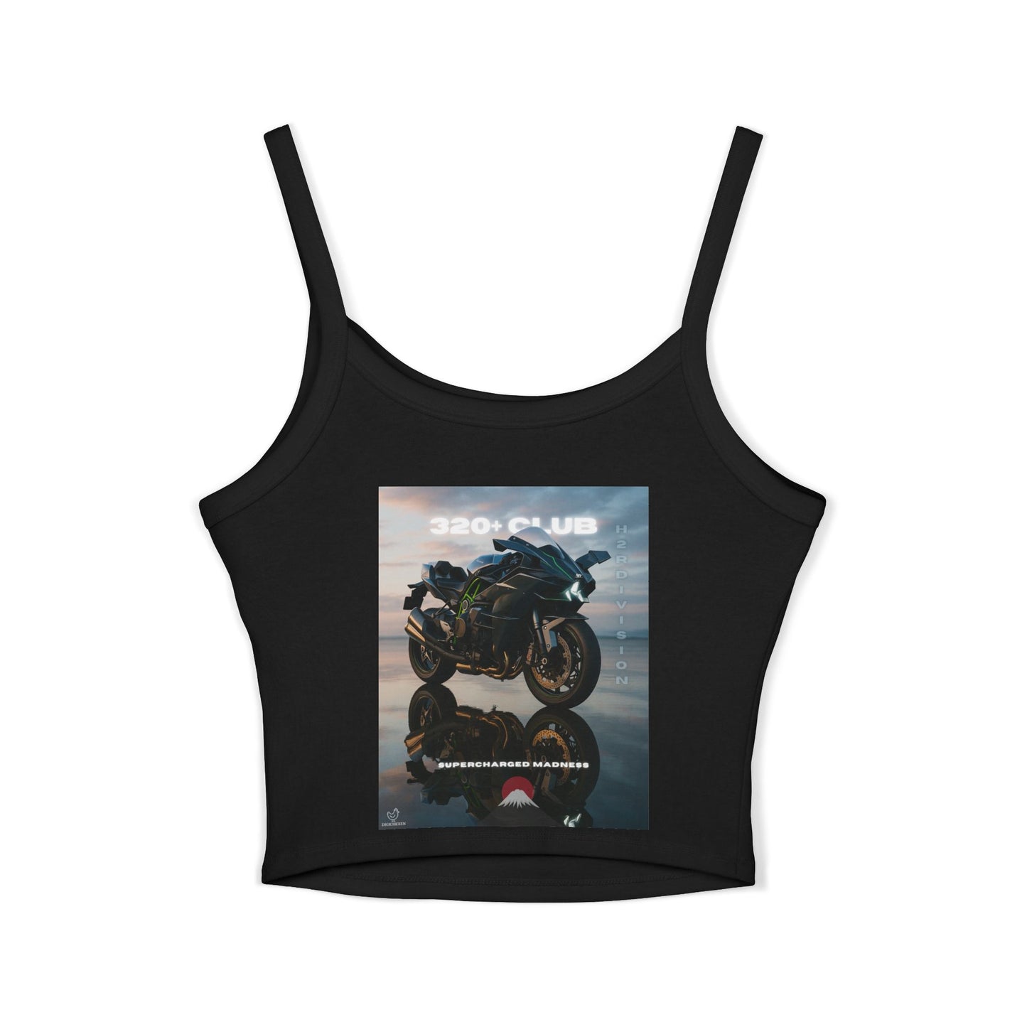 Racing Inspired Women's Spaghetti Strap Tank Top - Perfect for Bikers & Motor Enthusiasts
