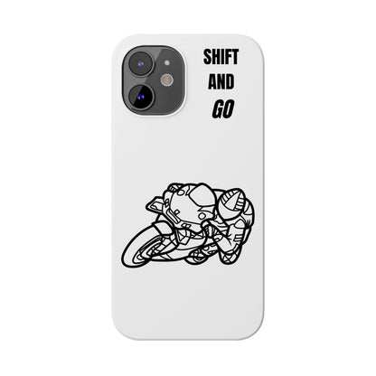 Motorcycle Slim Phone Cases - Shift and Go, Biker Gift, Moto Lover Accessory, Phone Protection, Unique Motorcycle Design