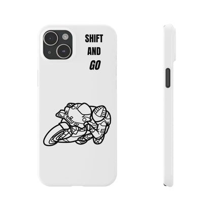Motorcycle Slim Phone Cases - Shift and Go, Biker Gift, Moto Lover Accessory, Phone Protection, Unique Motorcycle Design