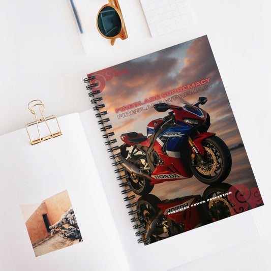 Red Supremacy Spiral Notebook - Perfect for Motorcycle Enthusiasts, ai