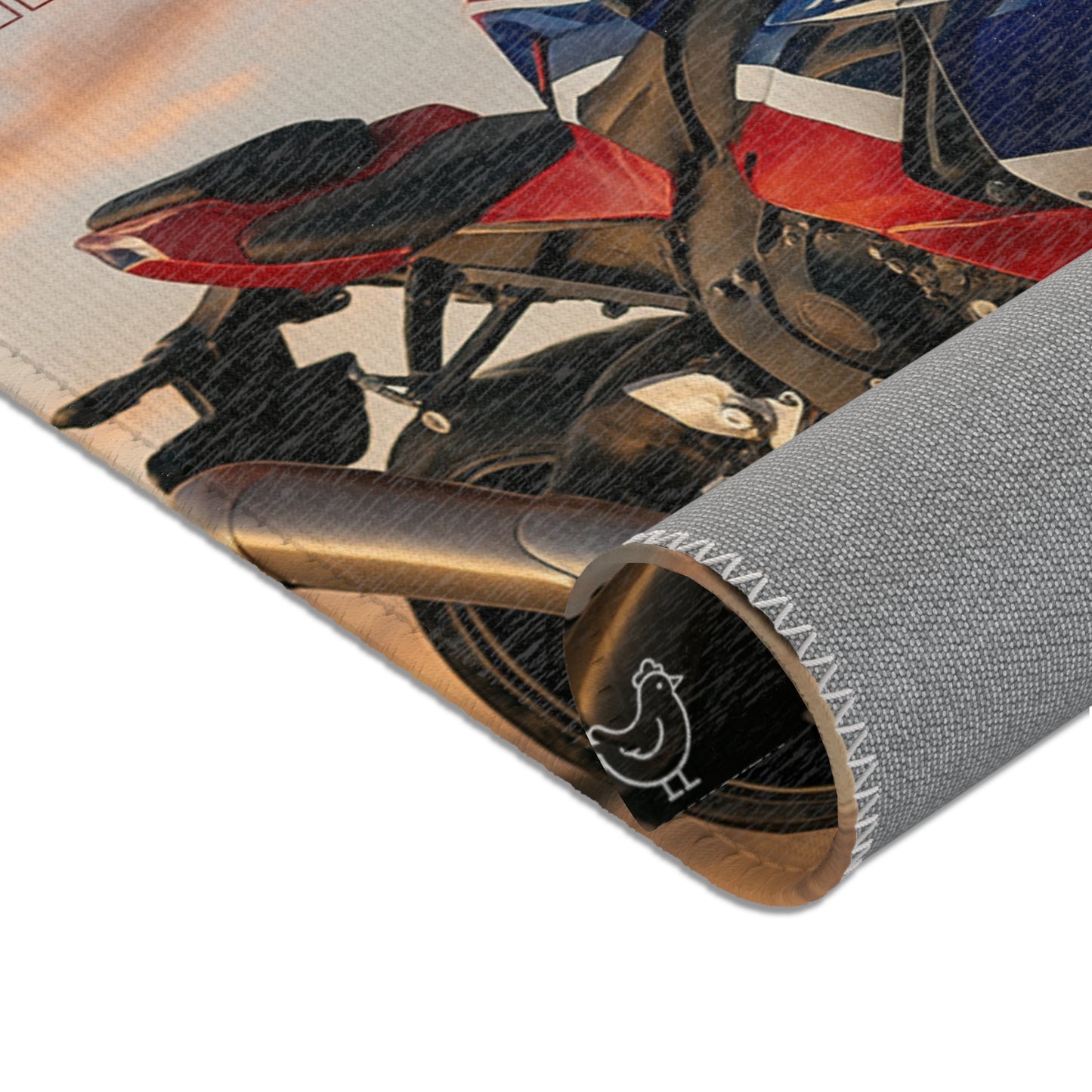 Motorcycle Area Rug - Fireblade Supremacy Design for Bike Enthusiasts