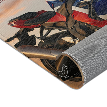 Motorcycle Area Rug - Fireblade Supremacy Design for Bike Enthusiasts