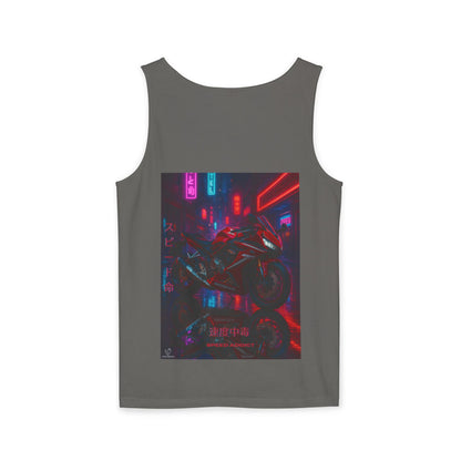 650r Backprint Cool Motorcycle Graphic Tank Top - Unisex Garment-Dyed