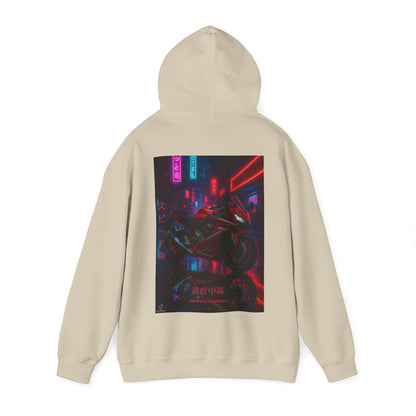 650r Motorcycle Urban Vibes Unisex Hoodie - Neon Night Design