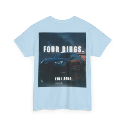Audi Racing Unisex Heavy Cotton Tee, Car Enthusiast Gift, Motorsport Shirt, Racing Fan Apparel, Automotive Graphic Tee
