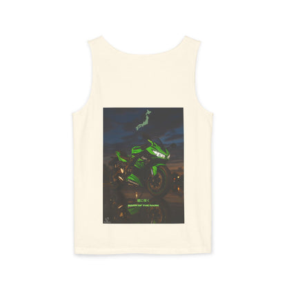 Zx6r Backprint Nice Custom Motorcycle Graphic Tank Top - Unisex Garment-Dyed