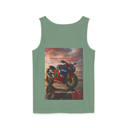 Fireblade Unisex Garment-Dyed Tank Top - Motorcycle Enthusiast Design