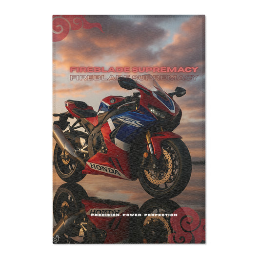 Motorcycle Area Rug - Fireblade Supremacy Design for Bike Enthusiasts