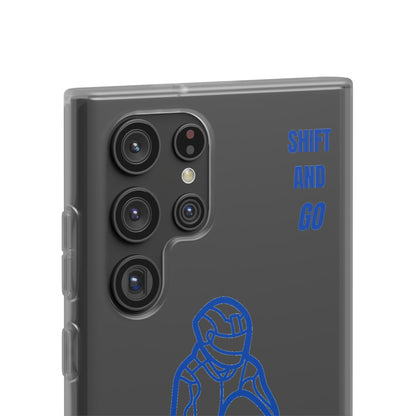 Motorcycle Flexi Cases - Shift and Go Design, Biker Gift, Phone Accessory, Sporty Case, Riding Enthusiast