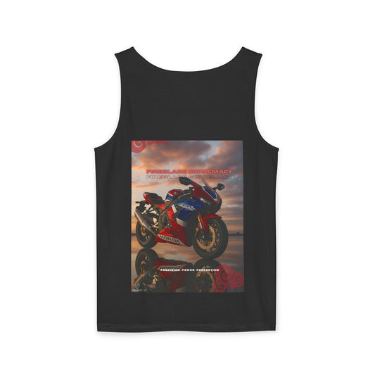Fireblade Unisex Garment-Dyed Tank Top - Motorcycle Enthusiast Design