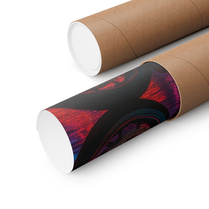 Affiche verticale mate néon moto 650r - Speed ​​&amp; Velocity Art