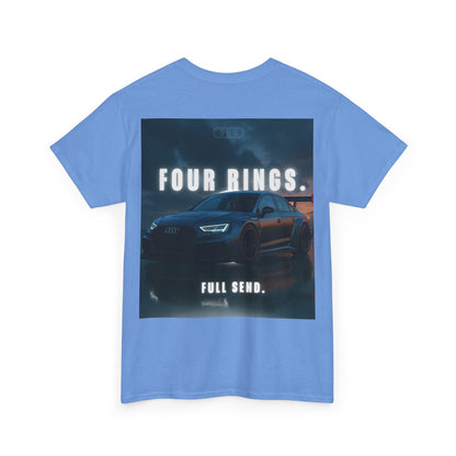 Audi Racing Unisex Heavy Cotton Tee, Car Enthusiast Gift, Motorsport Shirt, Racing Fan Apparel, Automotive Graphic Tee