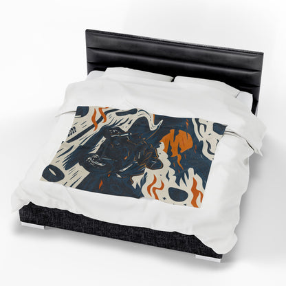 Motorcycle Adventure Velveteen Plush Blanket, Cozy Throw for Bikers, Warm Gift for Riders, Great for Camping, Home Decor