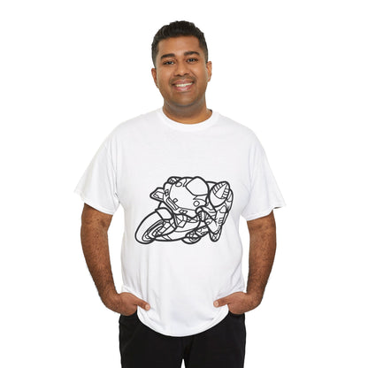 Motorcycle Adventure Tee - Shift and Go, Unisex Heavy Cotton T-Shirt, Biker Gift, Casual Wear, Motorbike Lover Apparel, Ride in Style
