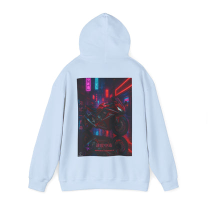650r Motorcycle Urban Vibes Unisex Hoodie - Neon Night Design