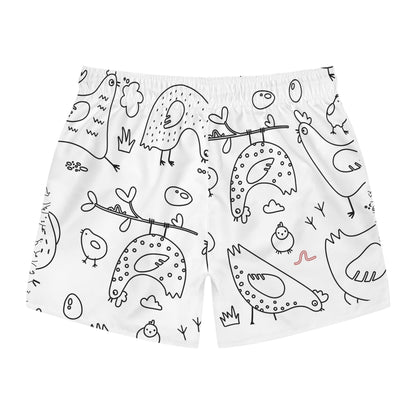 Chicken Swim Trunks, Fun Summer Shorts, Beachwear for Kids, Vacation Ready, Great for Pool Parties, Gift for Little Ones