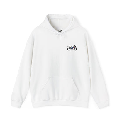 BMW inspired Embroidery Unisex Hoodie, Casual Streetwear, Gift for Bikers, Comfortable Hoodie, Winter Apparel