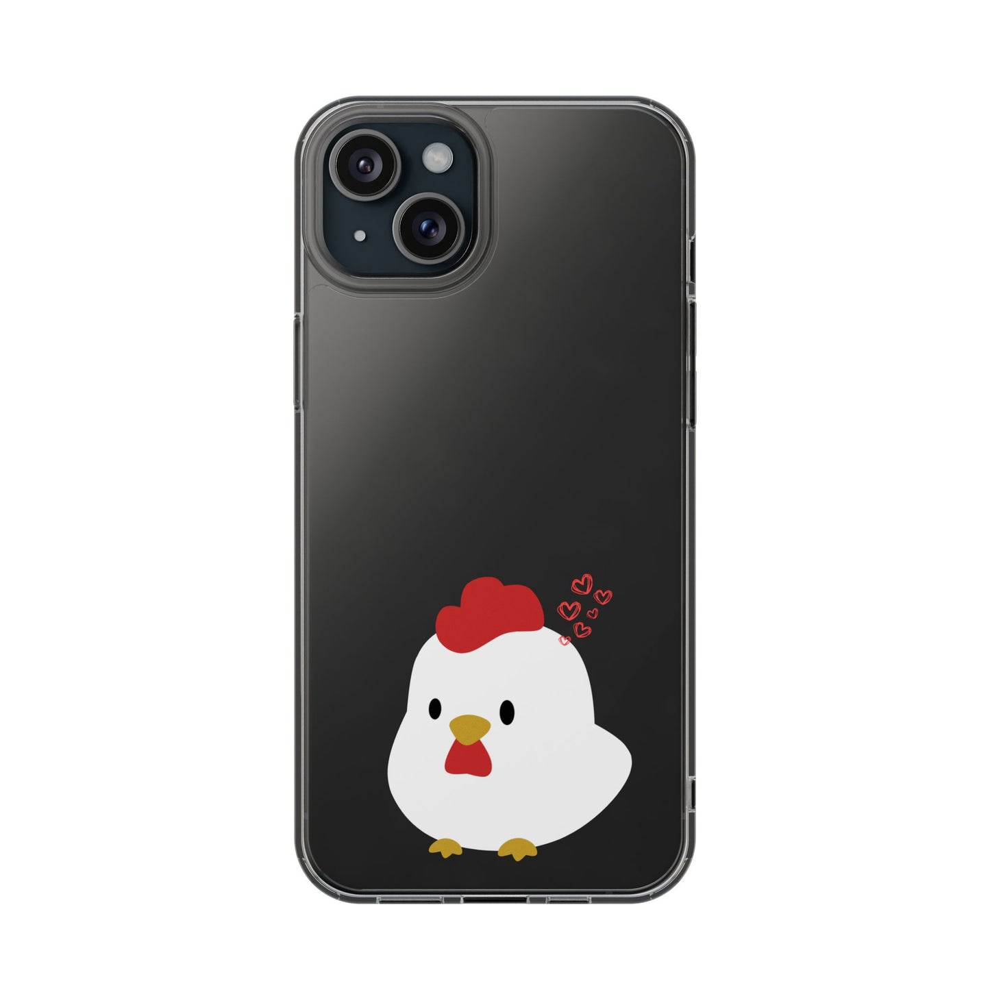 Coque transparente en forme de poulet, adorable coque pour amoureux des animaux, cadeau pour enfants, décoration de ferme, cadeau d'anniversaire
