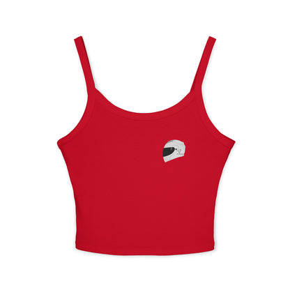 Racing Inspired Women's Spaghetti Strap Tank Top - Perfect for Bikers & Motor Enthusiasts