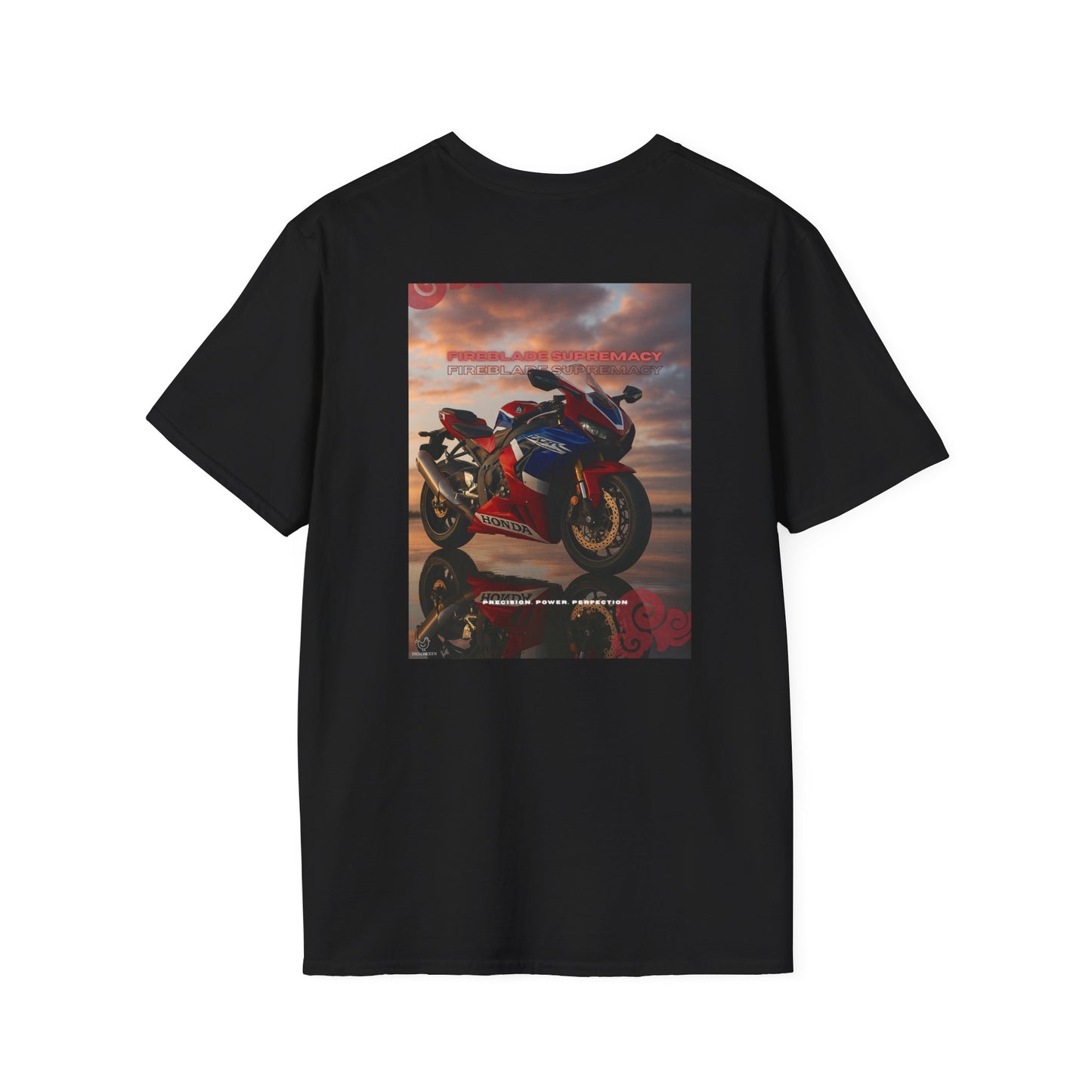 Fireblade Motorcycle Enthusiast Unisex Softstyle T-Shirt - Retro Bike Design