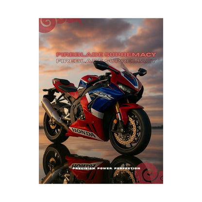 Affiche verticale mate Honda Fireblade Supremacy – Art moto pour passionnés