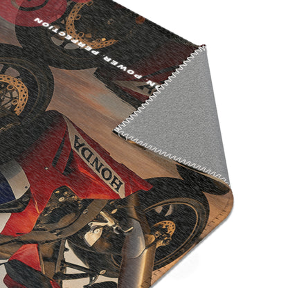 Motorcycle Area Rug - Fireblade Supremacy Design for Bike Enthusiasts