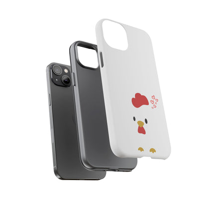 Cute Chicken Phone Case, Tough Cases for Animal Lovers, Valentine's Gift, Farmhouse Decor, Unique Mobile Accessories, Heart Design