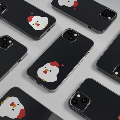 Cute Chicken Soft Phone Case, Animal Phone Cover for Farm Lovers, Gifts for Her, Cute Smartphone Accessory, Chicken Lover Gift