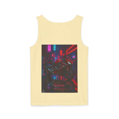 650r Backprint Cool Motorcycle Graphic Tank Top - Unisex Garment-Dyed