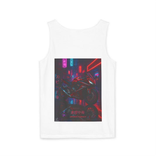 650r Backprint Cool Motorcycle Graphic Tank Top - Unisex Garment-Dyed