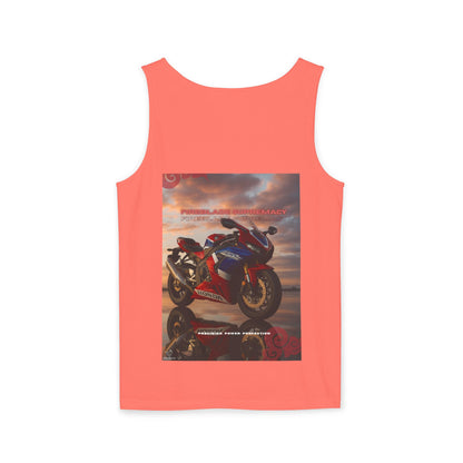 Fireblade Unisex Garment-Dyed Tank Top - Motorcycle Enthusiast Design
