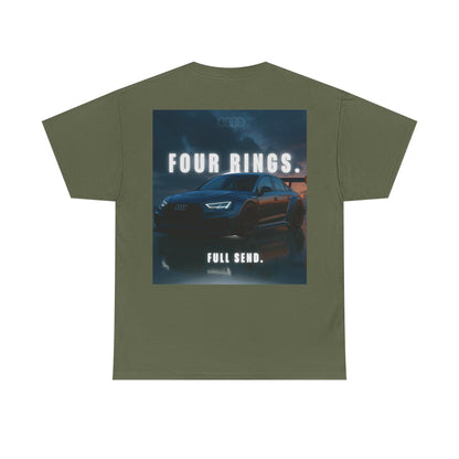 Audi Racing Unisex Heavy Cotton Tee, Car Enthusiast Gift, Motorsport Shirt, Racing Fan Apparel, Automotive Graphic Tee
