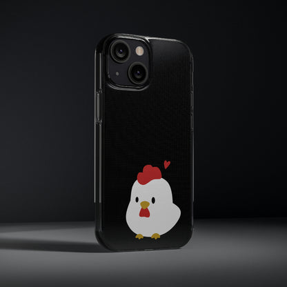 Cute Chicken Soft Phone Case, Animal Phone Cover for Farm Lovers, Gifts for Her, Cute Smartphone Accessory, Chicken Lover Gift