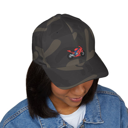 Red Motorcycle Embroidered Cap - Perfect Gift for Bikers and Riders