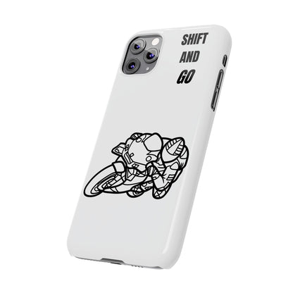 Motorcycle Slim Phone Cases - Shift and Go, Biker Gift, Moto Lover Accessory, Phone Protection, Unique Motorcycle Design