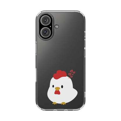 Coque transparente en forme de poulet, adorable coque pour amoureux des animaux, cadeau pour enfants, décoration de ferme, cadeau d'anniversaire