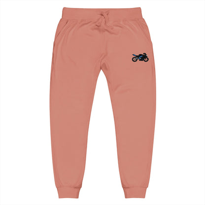 Yamaha inspired Motorcycle Embroidered Unisex Fleece Sweatpants - Cozy & Stylish Activewear