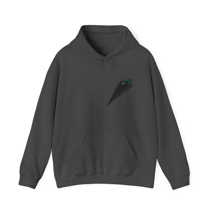 Green Motorcycle Embroidery Modern Minimalist Hoodie - Stylish Unisex Heavy Blend™ Sweatshirt with Graphic Design