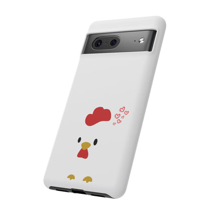 Cute Chicken Phone Case, Tough Cases for Animal Lovers, Valentine's Gift, Farmhouse Decor, Unique Mobile Accessories, Heart Design