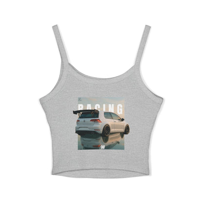 Women's Tank Top - GTI Racing Spaghetti Top with Cool Backprint