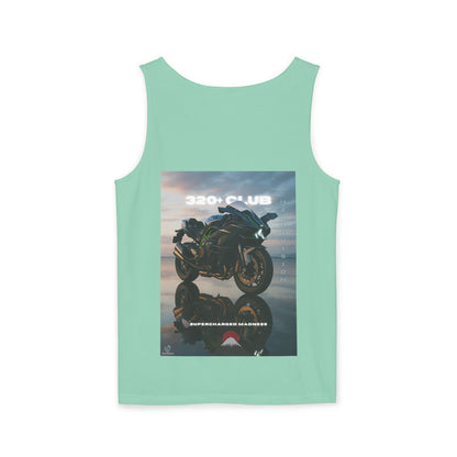 H2R Cool Backprint, Unisex Garment-Dyed Tank Top - 320+ Club Motorcycle Design