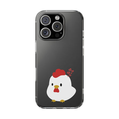 Coque transparente en forme de poulet, adorable coque pour amoureux des animaux, cadeau pour enfants, décoration de ferme, cadeau d'anniversaire