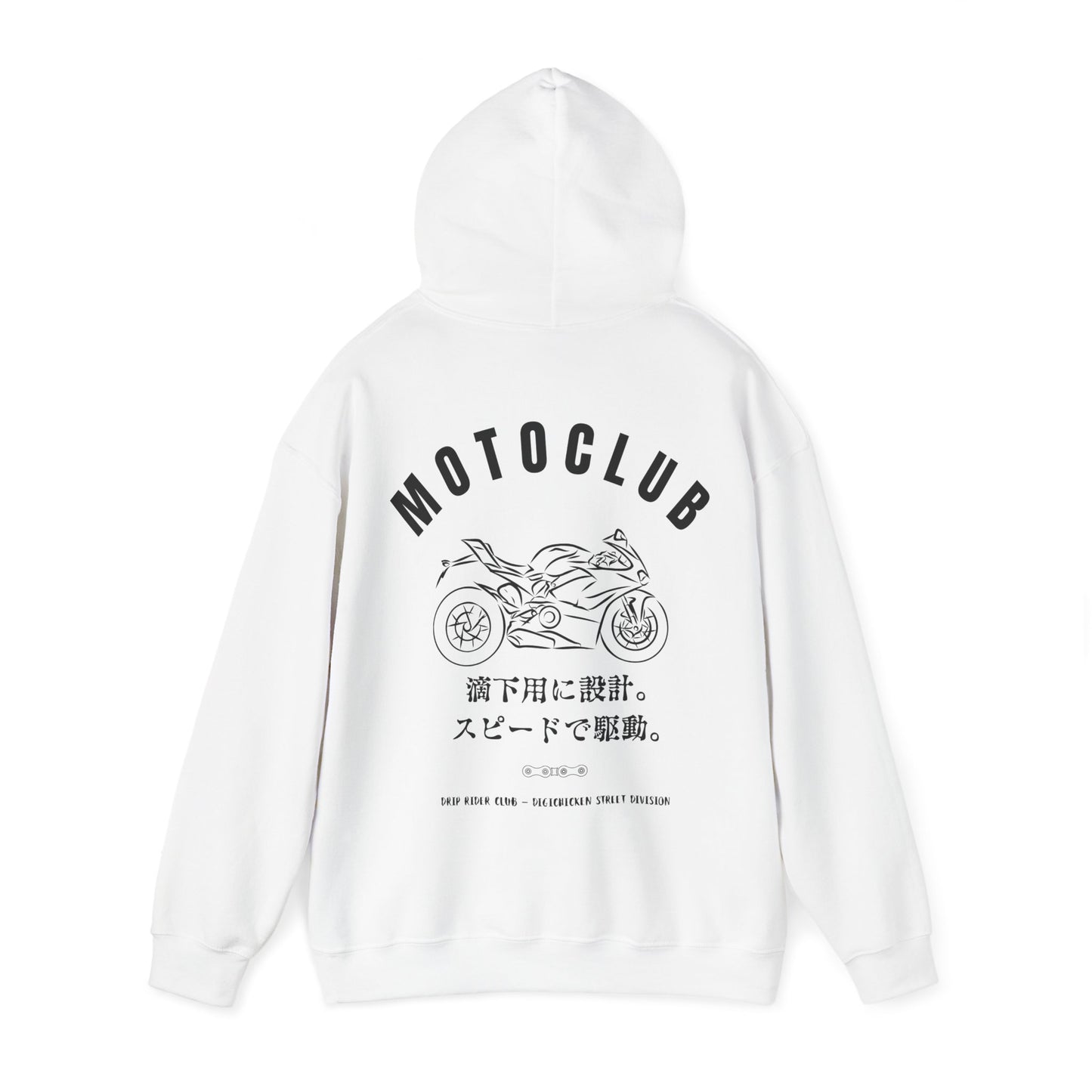 MOTOCLUB Unisex Heavy Blend™ Hooded Sweatshirt - Moto Club Graphic Hoodie for Motorcycle Enthusiasts