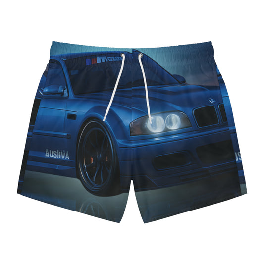 Car Enthusiast Swim Trunks - Built to Perfection Beach Shorts